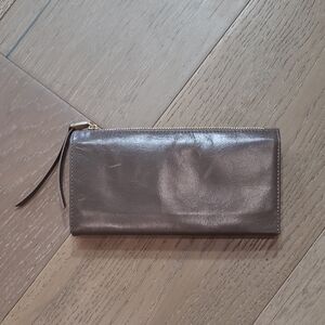 HOBO Wallet Women's Brown Leather Bi-Fold Small Clutch Bag